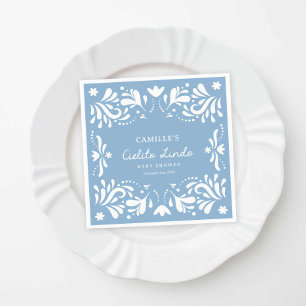 Blue Cielito Lindo Boy Baby Shower Serviette