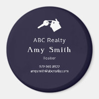 Blue Circle Business Card Magnet