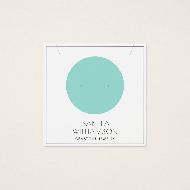 Blue Circle Earring Juwelier Display Card (Vorderseite)