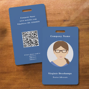 Blue Circle Foto Employee Abzeichen Ausweis