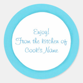 Blue Circle From the Kitchen of Lid Stickers