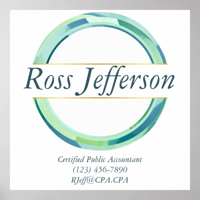 Blue Circle Logo Poster (Vorne)