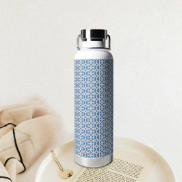 Blue Circle Pattern Water Bottle Trinkflasche