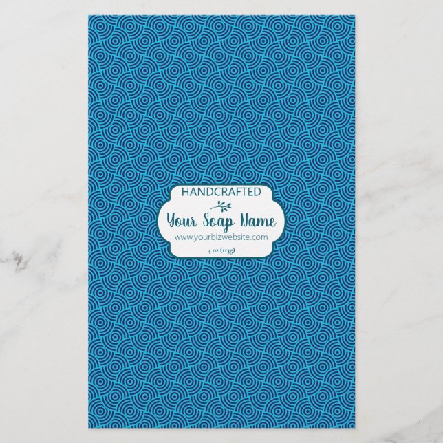 Blue Circle Soap Wrap Paper Sheet (Vorderseite)