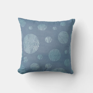Blue Circles Background Pillow Kissen