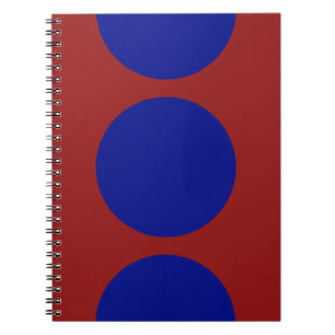 Blue Circles on Red Notebook Notizblock