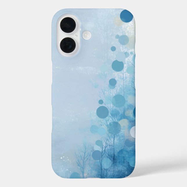 Blue Circles & Trees Case-Mate iPhone Case (Rückseite)