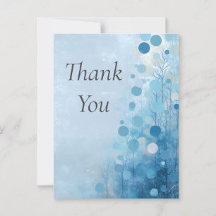 Blue Circles & Trees Danke-Card Postkarte