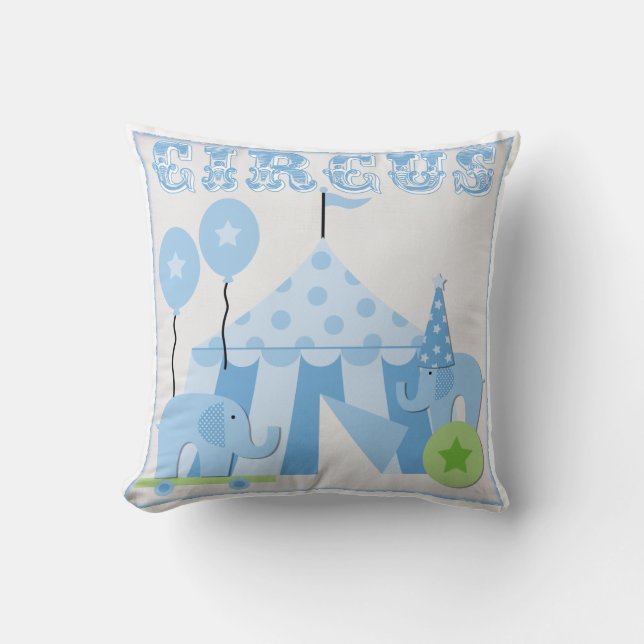 Blue Circus Fun Pillow Kissen (Vorderseite)