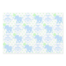 Blue Circus Niedlich Elephant Baby Dusche oder Geb