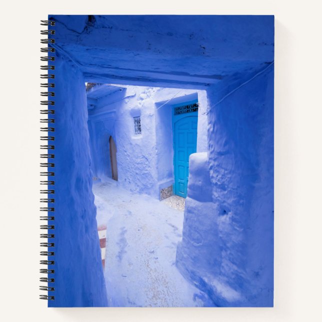 Blue City Alleyway Notizbuch (Vorderseite)