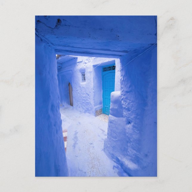 Blue City Alleyway Postkarte (Vorderseite)