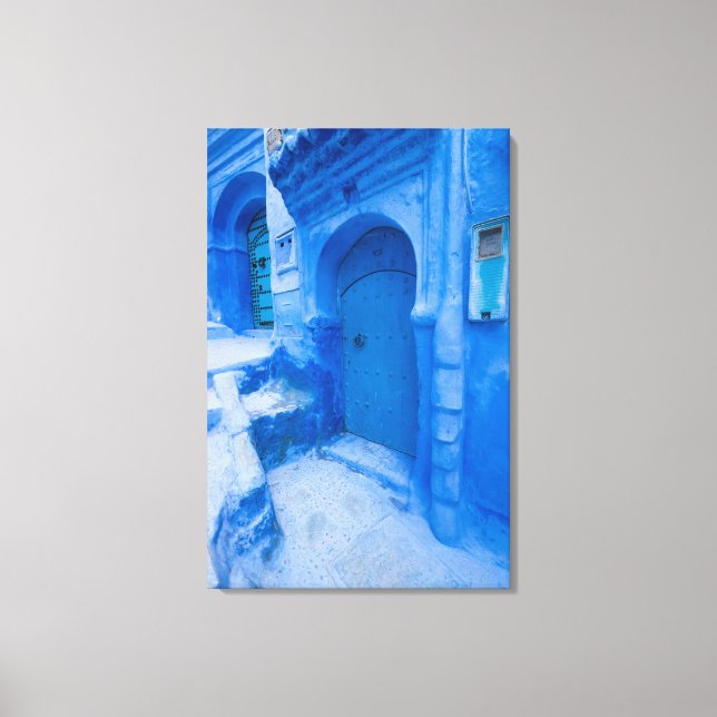 Blue City Door Leinwanddruck (Vorderseite)