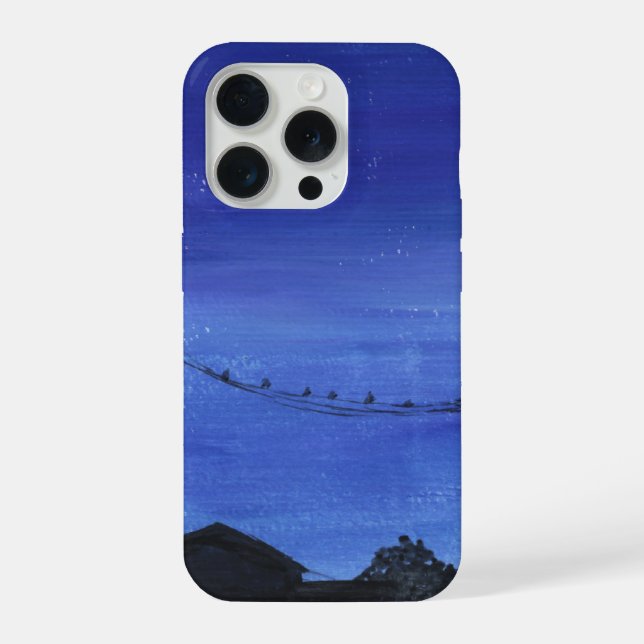 Blue Cityscape Phone Case iPhone 15 Pro Hülle (Rückseite)