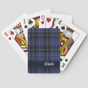 Blue Clark Scottish Plaid Cartes de jeu