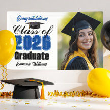 Blue Class of 2026 Graduation Party Photo