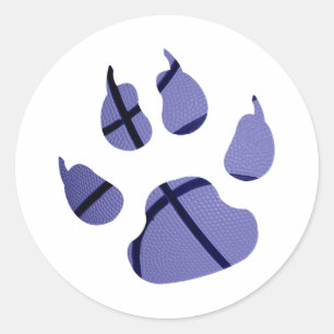 Blue Claw Runder Aufkleber