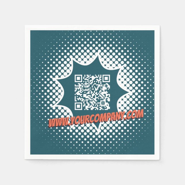 Blue Clearing Service Custom WWW Serviette (Vorderseite)