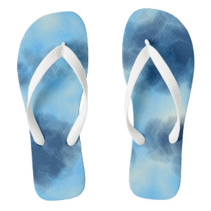 Blue Cloud Abstrakt Flip Flops