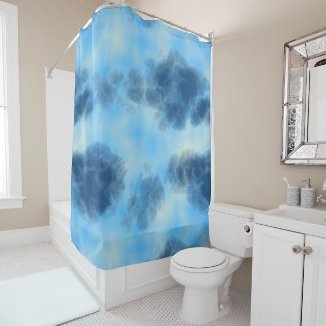 Blue Cloud Art Duschvorhang (Beispiel)