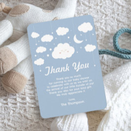 Blue Cloud Baby Dusche Dankeskarte
