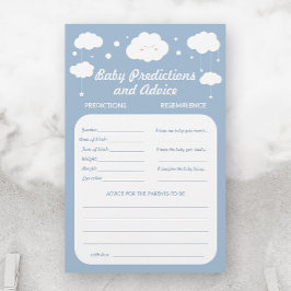 Blue Cloud Baby Shower Predictions Game