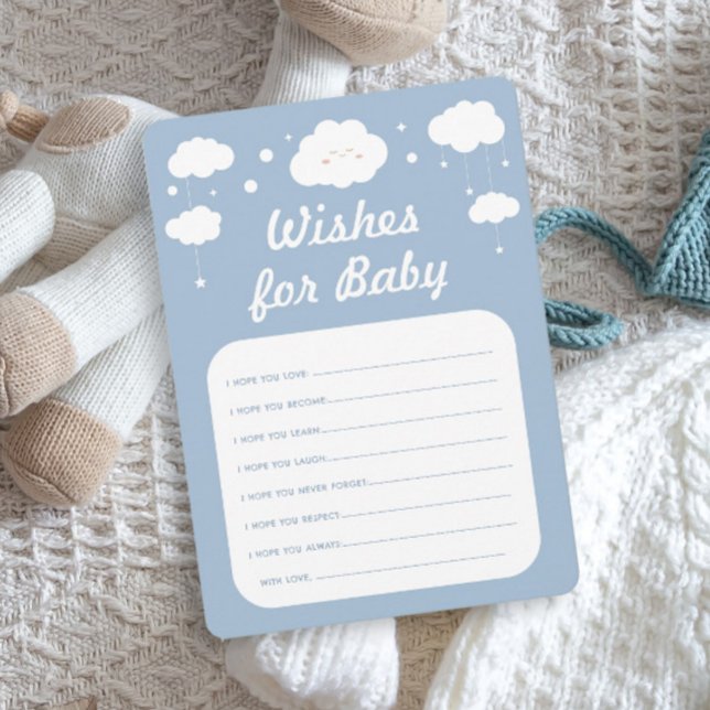 Blue Cloud Baby Showgame wünscht Baby Card Einladung (Von Creator hochgeladen)