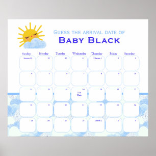 Blue Clouds Babydusche schätzt das aktuelle Poster