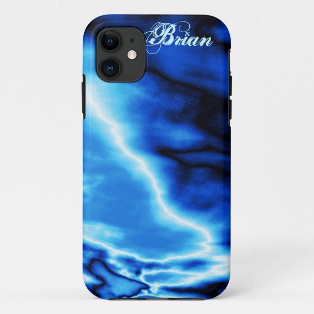 Blue Clouds N Lightning iPhone 5 Fall Case-Mate iPhone Hülle (Rückseite)