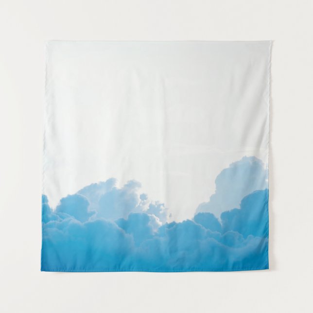 BLUE CLOUUUES UNTER WEISSER LUFT WANDTEPPICH (Vorderseite)