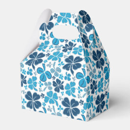 Blue Clover Kleeblatt Pattern St Patrick`s Day Geschenkschachtel