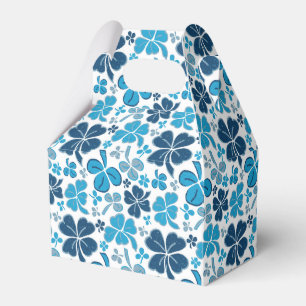 Blue Clover Kleeblatt Pattern St Patrick`s Day Geschenkschachtel