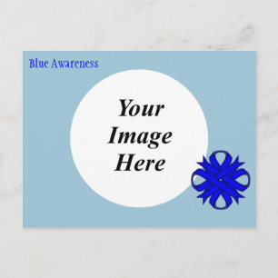 Blue Clover Ribbon Tmpl von Kenneth Yoncich Postkarte