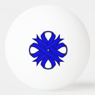 Blue Clover Ribbon von Kenneth Yoncich Tischtennisball