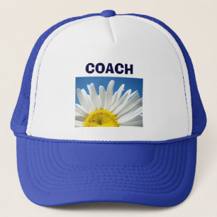 Blue Coach sport hatt White Daisy Blume School Truckerkappe