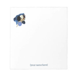 Blue Coastal Floral Japandi Minimalistisch Notizblock