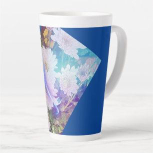 Blue Coffee Tasse mit White Daisy Blume