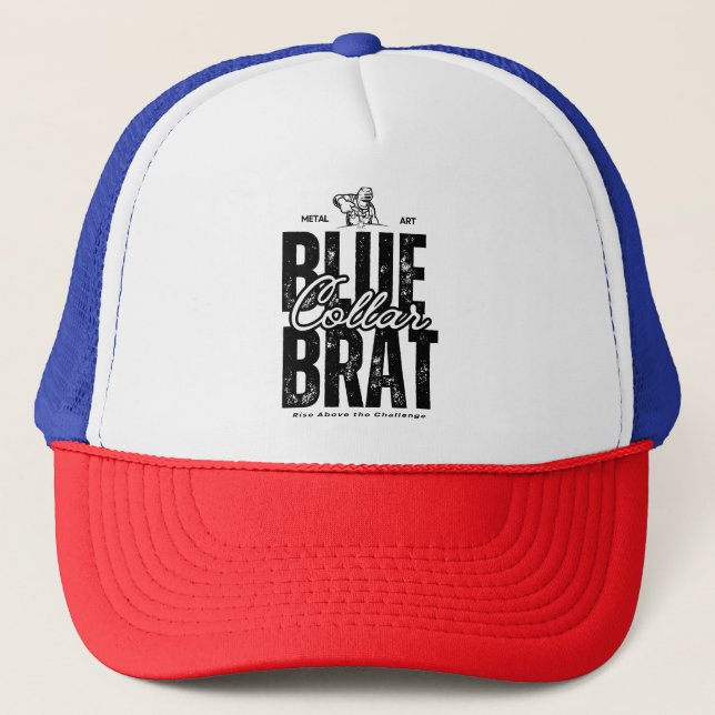 Blue Collar Brat Trucker Hat Truckerkappe (Vorderseite)