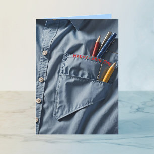 Blue Collar Labour Day Feiertagskarte