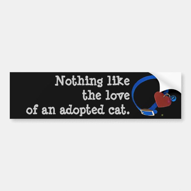 Blue Collar Red Heart Cat Liebe Autoaufkleber (Vorne)
