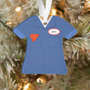 Blue Collar Trades Workshirt Professionals Ornament