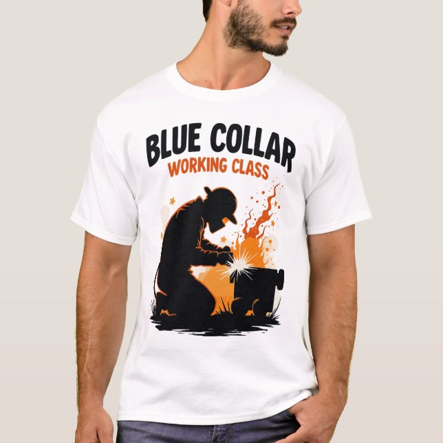 Blue Collar Welding - Working Class Grid T-Shirt (Vorderseite)