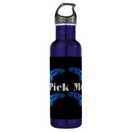 Blue Color Custom Pick me me text Water Flasche Edelstahlflasche