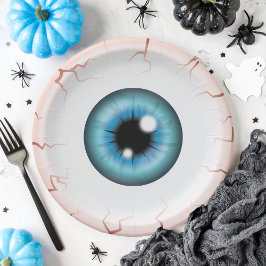 Blue Color Eyeball Halloween Bloodshot Eyeball Pappteller