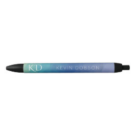 Blue Color Monogram und Name Simple Kugelschreiber