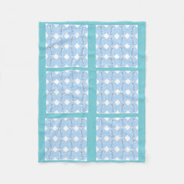 Blue Color Quilt Giraffen Design Fleece Blanket