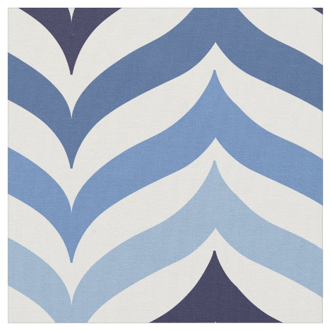 Blue Colors Chevron Pattern Stoff (Nahaufnahme)