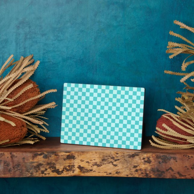 Blue Combination Classic Checkerboard von STaylor Fotoplatte (Seite)