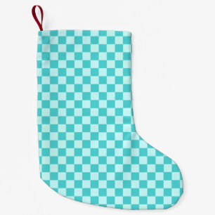 Blue Combination Classic Checkerboard von STaylor Kleiner Weihnachtsstrumpf