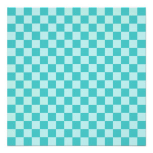 Blue Combination Classic Checkerboard von STaylor Poster